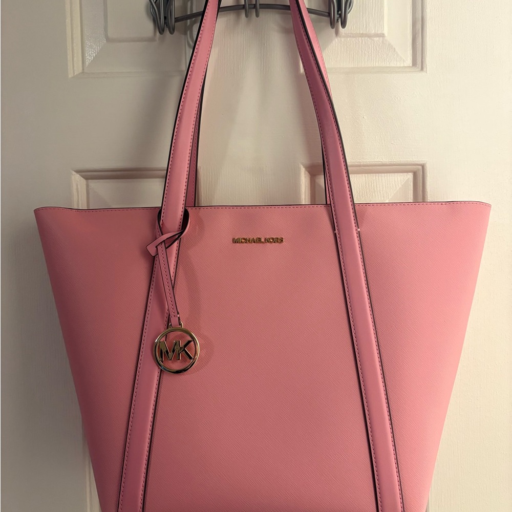 Michael Kors Pink Saffiano Leather Tote Bag